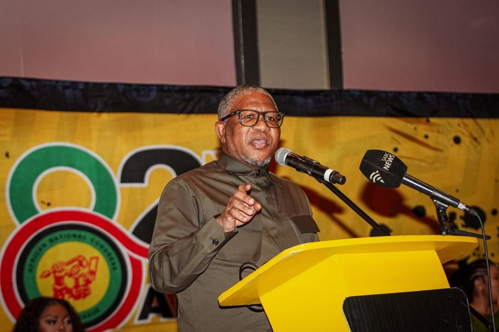 ANC Secretary General, Fikile Mbalula delivers the Anton Lembede Memorial Lecture in Sun City, North West on September 10, 2026.