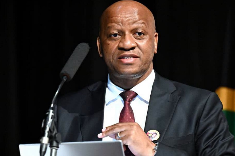 KwaZulu-Natal Premier Thami Ntuli speaking at a government event.